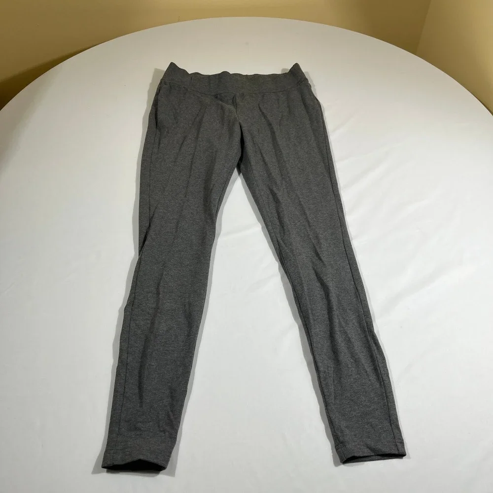Lands End Leggings Women S/T Gray Starfish Slim Fit Stretch Cotton Blend Pant